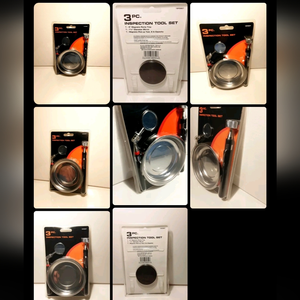 TOOL SET 3PC MAGNETIC PARTS TRAY TELESCOPING 5LB MAGNET & INSPECTION MIRROR